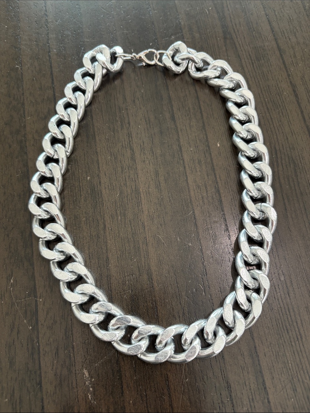 Men's Silver Cuban Link Chain Necklace - Polished Statement Accessory